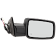 Passenger Side Mirror, Power Adjust, Heated, Power Folding, Paintable, In-housing Signal Light, No Memory, With Puddle Light, No Auto-Dim, No Blind Spot Feature