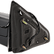 2014 Ram 2500 - Driver Side Towing Mirror, Power Adjust, Heated, Manual Folding, Textured Black, In-housing Signal Light, Without Memory Recall, With Puddle Light, No Auto-Dimming, With Blind Spot Glass
