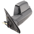 2014 Ram 2500 - Driver Side Towing Mirror, Power Adjust, Heated, Manual Folding, Textured Black, In-housing Signal Light, Without Memory Recall, With Puddle Light, No Auto-Dimming, With Blind Spot Glass