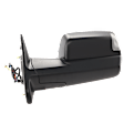 2014 Ram 2500 - Driver Side Towing Mirror, Power Adjust, Heated, Manual Folding, Textured Black, In-housing Signal Light, Without Memory Recall, With Puddle Light, No Auto-Dimming, With Blind Spot Glass