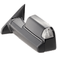 2014 Ram 2500 - Driver Side Towing Mirror, Power Adjust, Heated, Manual Folding, Textured Black, In-housing Signal Light, Without Memory Recall, With Puddle Light, No Auto-Dimming, With Blind Spot Glass