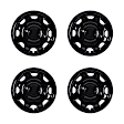 Wheel Cover - Black Lacquer, Plastic, 17 in., 8 spoke, Set of 4, Direct Fit