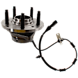 Front, Passenger Side Wheel Hub, With Bearing, With Sensor, 5 x 4.5 in. Bolt Pattern