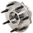 Front, Driver or Passenger Side Wheel Hub, 7 Lugs, With Bearing, With Sensor, 4WD, 4-Wheel ABS