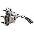 Front, Driver or Passenger Side Wheel Hub, 7 Lugs, With Bearing, With Sensor, 4WD, 4-Wheel ABS