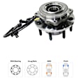 Front, Driver or Passenger Side Wheel Hub, With Bearing, With Sensor, 8 x 6.69 in. Bolt Pattern, with Single Rear Wheels (SRW)