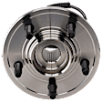 Front, Driver or Passenger Side Wheel Hub, With Bearing, With Sensor, 5 x 4.5 in. Bolt Pattern