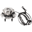 Front, Driver or Passenger Side Wheel Hub, With Bearing, With Sensor, 5 x 4.5 in. Bolt Pattern