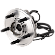 Front, Driver or Passenger Side Wheel Hub, With Bearing, With Sensor, 5 x 4.5 in. Bolt Pattern