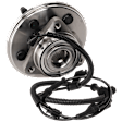 Front, Driver or Passenger Side Wheel Hub, With Bearing, With Sensor, 5 x 4.5 in. Bolt Pattern
