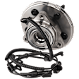 Front, Driver or Passenger Side Wheel Hub, With Bearing, With Sensor, 5 x 4.5 in. Bolt Pattern