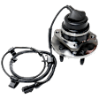 Front, Driver or Passenger Side Wheel Hub, With Bearing, With Sensor, 5 x 4.5 in. Bolt Pattern