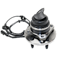 Front, Driver or Passenger Side Wheel Hub, With Bearing, With Sensor, 5 x 4.5 in. Bolt Pattern