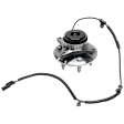 Front, Driver or Passenger Side Wheel Hub, With Bearing, With Sensor, 6 x 5.3 in. Bolt Pattern, RWD