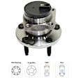 Rear, Driver or Passenger Side Wheel Hub, With Bearing, 5 x 4.5 in. Bolt Pattern, FWD
