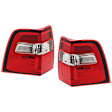 Driver and Passenger Side LED Tail Light, With bulb(s), Clear & Red Lens, Sport Utility