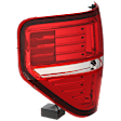 Driver and Passenger Side LED Tail Light, With bulb(s), Clear & Red Lens, Chrome Interior, Styleside
