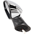 Hatchback Driver Side Mirror, Power Adjust, Heated, Manual Folding, Chrome, No Signal Light, No Memory, No Puddle Light, No Auto-Dim, With Blind Spot Glass