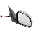 Passenger Side Mirror, Power Adjust, Manual Folding, Heated, Chrome, No Signal Light, No Memory, No Puddle Light, No Auto-Dimming, No Blind Spot Feature