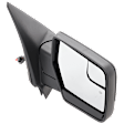 Passenger Side Non-Towing Mirror, Power Adjust, Manual Folding, Heated, Textured Black, No Signal Light, No Memory, With Puddle Light, No Auto-Dimming, With Blind Spot Glass