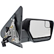 Passenger Side Non-Towing Mirror, Power Adjust, Manual Folding, Heated, Textured Black, No Signal Light, No Memory, With Puddle Light, No Auto-Dimming, With Blind Spot Glass