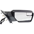 Passenger Side Non-Towing Mirror, Power Adjust, Manual Folding, Heated, Textured Black, No Signal Light, No Memory, With Puddle Light, No Auto-Dimming, With Blind Spot Glass