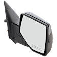 Passenger Side Mirror, Power Adjust, Non-Heated, Manual Folding, With 1 Chrome and 1 Paintable Cap, No Signal Light, No Memory, No Puddle Light, No Auto-Dim, No Blind Spot Feature