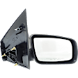 Passenger Side Mirror, Power Adjust, Manual Folding, Heated, Paintable, No Signal Light, With memory, With Puddle Light, No Auto-Dimming, No Blind Spot Feature