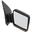 Passenger Side Mirror, Power Adjust, Heated, Manual Folding, Textured Black, In-housing Signal Light, No Memory, No Puddle Light, No Auto-Dim, No Blind Spot Feature