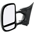 Driver Side Towing Mirror, Power Adjust, Manual Folding, Heated, Textured Black, No Signal Light, No Memory, No Puddle Light, No Auto-Dimming, No Blind Spot Feature