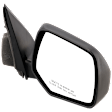 Passenger Side Mirror, Power Adjust, Heated, Textured Black, Manual Folding, No Signal Light, No Blind Spot Feature, No Memory, No Puddle Light, No Auto-Dimming, without Spot Mirror