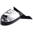 Passenger Side Mirror, Power Adjust, Manual Folding, Heated, Chrome, No Signal Light, With memory, With Puddle Light, No Auto-Dimming, No Blind Spot Feature