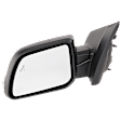 Driver Side Mirror, Power Adjust, Heated, Manual Folding, Paintable, In-housing Signal Light, No Memory, With Puddle Light, No Auto-Dim, With Blind Spot Detection in Glass