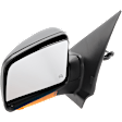 Driver Side Mirror, Non-Towing, Power Adjust, Manual Folding, Heated, Textured Black, In-housing Signal Light, No Memory, With Puddle Light, No Auto-Dimming, No Blind Spot Feature