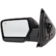 Driver Side Mirror, Non-Towing, Power Adjust, Manual Folding, Heated, Textured Black, No Signal Light, No Memory, With Puddle Light, No Auto-Dimming, No Blind Spot Feature