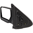 Driver Side Mirror, Non-Towing, Power Adjust, Manual Folding, Heated, Textured Black, No Signal Light, No Memory, With Puddle Light, No Auto-Dimming, No Blind Spot Feature