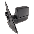 Driver Side Mirror, Non-Towing, Power Adjust, Manual Folding, Heated, Textured Black, No Signal Light, No Memory, With Puddle Light, No Auto-Dimming, No Blind Spot Feature