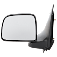 Driver Side Mirror, Manual Adjust, Manual Folding, Non-Heated, Textured Black, No Signal Light, No Memory, No Puddle Light, No Auto-Dimming, No Blind Spot Feature