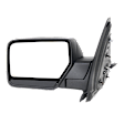 Driver Side Mirror, Non-Towing, Power Adjust, Manual Folding, Non-Heated, Textured Black, No Signal Light, No Memory, With Puddle Light, No Auto-Dimming, No Blind Spot Feature