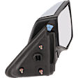 Passenger Side Mirror, Manual Adjust, Manual Folding, Non-Heated, Chrome, No Signal Light, No Memory, No Puddle Light, No Auto-Dimming, No Blind Spot Feature