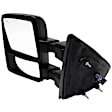Driver Side Towing Mirror, Power Adjust, Power Folding, Heated, Textured Black, In-housing Signal Light, With memory, No Puddle Light, No Auto-Dimming, No Blind Spot Feature