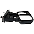 Driver Side Towing Mirror, Power Adjust, Power Folding, Heated, Textured Black, In-housing Signal Light, With memory, No Puddle Light, No Auto-Dimming, No Blind Spot Feature