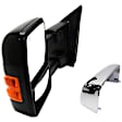 Driver Side Towing Mirror, Power Adjust, Power Folding, Heated, With 1 Chrome and 1 Paintable Cap, In-housing Signal Light, With memory, No Puddle Light, Auto-Dimming, and Blind Spot Feature