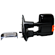 Driver Side Towing Mirror, Power Adjust, Power Folding, Heated, With 1 Chrome and 1 Paintable Cap, In-housing Signal Light, With memory, No Puddle Light, Auto-Dimming, and Blind Spot Feature