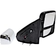 2013 Ford F-150 King Ranch - Passenger Side Towing Mirror, Power Adjust, Heated, With 1 Chrome and 1 Paintable Cap, Power Folding, In-housing Signal Light, No Blind Spot Feature, With Memory, No Puddle Light, No Auto-Dim