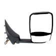 Driver Side Towing Mirror, Power Adjust, Non-Heated, Manual Folding, Paintable, In-housing Signal Light, No Memory, No Puddle Light, No Auto-Dimming, No Blind Spot Feature