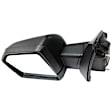 Driver Side Mirror, Power Adjust, Heated, Manual Folding, Textured Black, In-housing Signal Light, With Memory, No Puddle Light, No Auto-Dim, With Blind Spot Detection in Glass