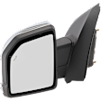 2015 Ford F-150 - Driver Side Mirror, Power Adjust, Heated, Chrome, Power Folding, In-housing Signal Light, With Blind Spot Detection in Glass, With Memory, With Puddle Light, No Auto-Dim
