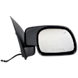 Passenger Side Mirror, Non-Towing, Power Adjust, Manual Folding, Heated, Textured Black, No Signal Light, No Memory, No Puddle Light, No Auto-Dimming, No Blind Spot Feature