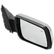 Passenger Side Mirror, Power Adjust, Manual Folding, Heated, Chrome, No Signal Light, With memory, With Puddle Light, No Auto-Dimming, No Blind Spot Feature